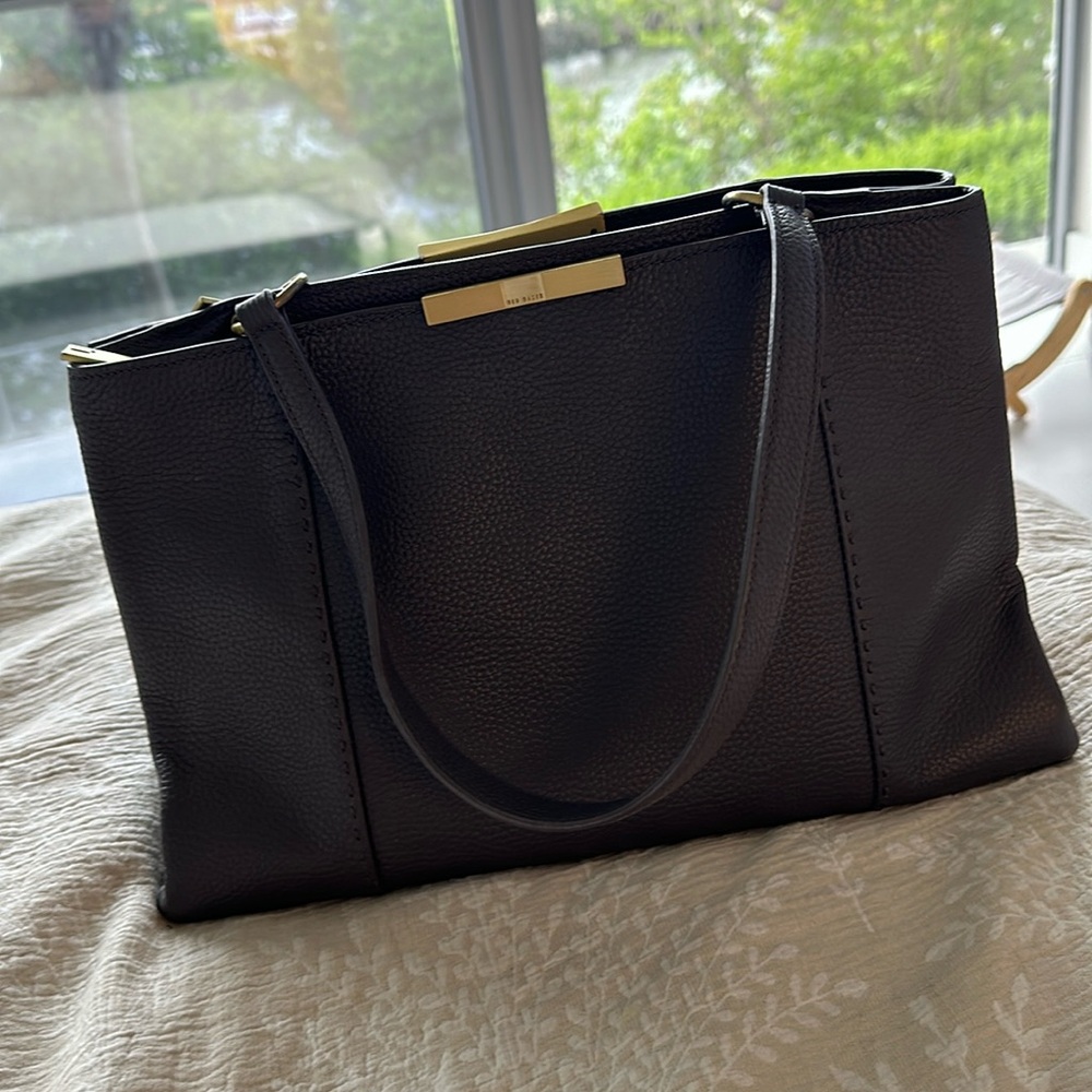 Ted Baker Camieli Tote Bag Purse Gray Handbag Leather